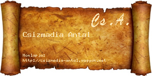 Csizmadia Antal névjegykártya
